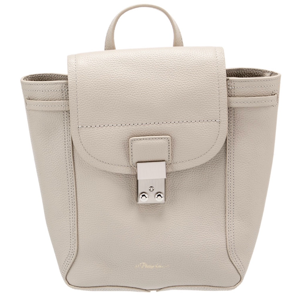 3.1 Phillip Lim Cream Leather Backpack With Structured Design